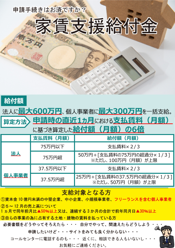 コロナ,家賃,給付金,申請,代行